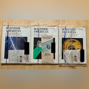 Lot 3: Nov, Dec 1988 & Jan 1989 Scientific American Magazines - Unopened